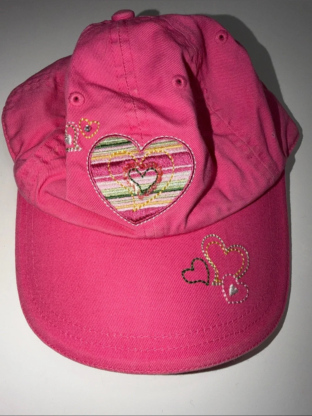 Kids Pink Heart Baseball ‘Love’ Cap The Children’s Place